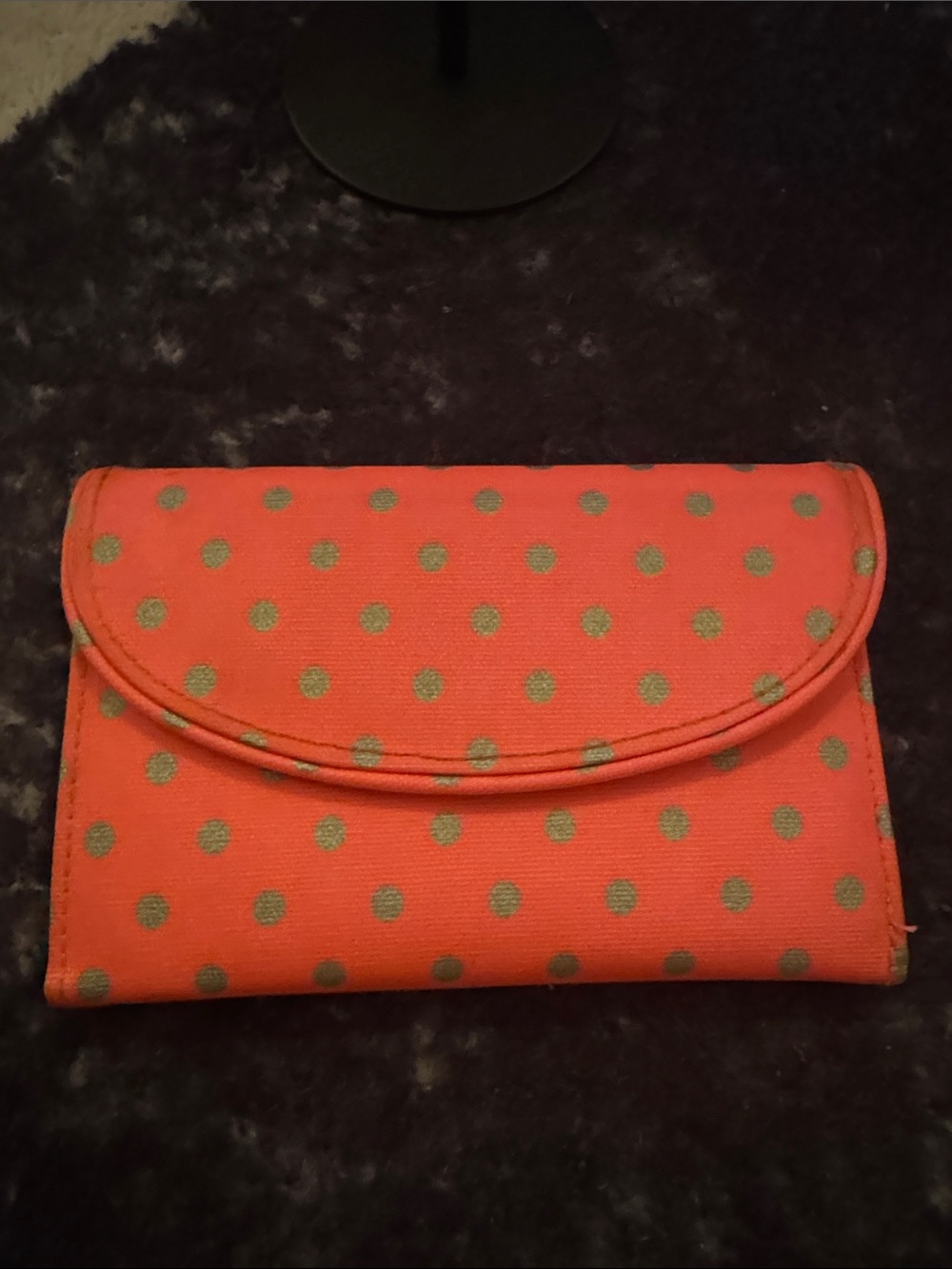 Cath Kidston Polka Dot Foldover Clutch Wallet - Orange